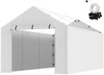VEVOR Ponyva kocsibeállóhoz 300x600 cm fehér mobil garázs fedőponyva vízálló és UV-álló autóbeálló sátor (CKPB10X20FTB4WT93V0)