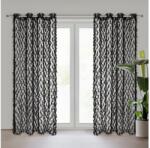 EUROFIRANY Victoria Eva Minge design függöny Fekete 140x250 cm
