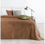 EUROFIRANY Luiz6 bársony ágytakaró fényes márvány hatású mintával Téglavörös 200x220 cm