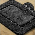 EUROFIRANY Chic pamut fürdőszobaszőnyeg kristályokkal Fekete 50x70 cm