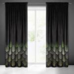 EUROFIRANY Angelina bársony sötétítő függöny Fekete 140x270 cm