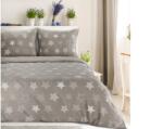 Eurofirany Flano puha ágyneműhuzat csillagos mintával Bézs 140x200 cm - 70x90 cm 1db