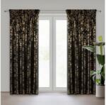 EUROFIRANY Felis bársony sötétítő függöny Fekete 140x270 cm