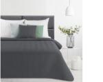 EUROFIRANY Len3 vászon szerkezetű préselt mintás ágytakaró Grafit 200 x 220 cm