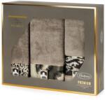 Eurofirany Eva24 3Db-os pamut törölköző szett Sötét bézs