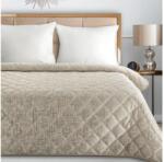 EUROFIRANY Blink6 bársony ágytakaró fényes mintával Krémszín 170 x 210 cm