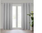 EUROFIRANY Latika lenvászon függöny Ezüst 140x250 cm