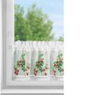 EUROFIRANY Eper mintás modern vitrázs függöny Fehér 30x150 cm