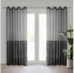EUROFIRANY Debora dekor függöny lézervágott díszítéssel Fekete 140x250 cm