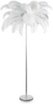 Eurofirany Feri6 állólámpa strucctolból készült lámpaernyővel Ezüst 95x180 cm