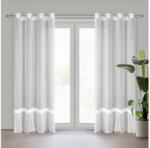 EUROFIRANY Megan díszes fényáteresztő függöny Fehér 140x250 cm