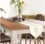 EUROFIRANY Majorka elegáns asztali futó bojttal Fehér 30x120 cm