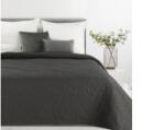 EUROFIRANY Len4 vászon szerkezetű préselt mintás ágytakaró Grafit 200 x 220 cm