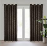 EUROFIRANY Semi dekor függöny oxford anyagból Fekete 140x250 cm