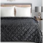 EUROFIRANY Blink6 bársony ágytakaró fényes mintával Fekete 220 x 240 cm