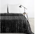 EUROFIRANY Blink1 mikroszálas ágytakaró ezüst fényű mintával Fekete 220x240 cm