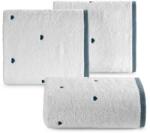 Eurofirany Baby58 kék szivecskés kapucnis törölköző Fehér 100x100 cm