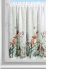 EUROFIRANY Amarílisz mintás modern vitrázs függöny Fehér 90x150 cm