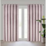 EUROFIRANY Melanie bársony sötétítő függöny Púder rózsaszín 215x250 cm