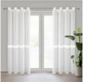 EUROFIRANY Roxana díszes fényáteresztő függöny Fehér 140x250 cm