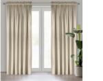 EUROFIRANY Rosa bársony sötétítő függöny Világosbézs 140x270 cm