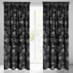 EUROFIRANY Stella bársony sötétítő függöny Fekete 140x300 cm