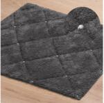 EUROFIRANY Chic2 pamut fürdőszobaszőnyeg kristályokkal Acélszürke 60x90 cm