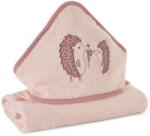 Eurofirany Baby68 sünis kapucnis törölköző Rózsaszín 100x100 cm