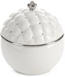 Eurofirany Adore steppelt hatású kerámia tároló edény Fehér 20x20x23 cm