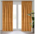 EUROFIRANY Melanie bársony sötétítő függöny Mézsárga 140x270 cm