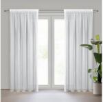 EUROFIRANY Laura fényes szállal átszőtt fényáteresztő függöny Fehér 140x280 cm