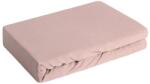 EUROFIRANY Jersey3 pamut gumis lepedő Púder rózsaszín 140x200 cm + 30 cm