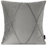 Eurofirany Nala1 bársony párnahuzat varrott mintával Ezüst 45x45 cm