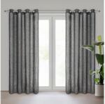 EUROFIRANY Selma Eva Minge függöny Fekete 135x250 cm