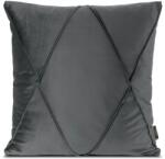 Eurofirany Nala1 bársony párnahuzat varrott mintával Acélszürke 45x45 cm