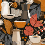 Takoy Microfiber/Pamut hatású utánzat reggeli kávé