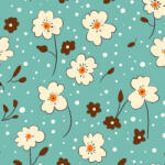 Takoy Microfiber/Pamut hatású utánzat mini virágok