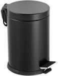 Dayco Metal Galvanizált acél pedálos szemetes, kivehető műanyag vödörrel, fekete színű, 5L - klin