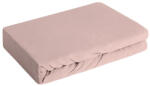  Jersey3 pamut gumis lepedő Púder rózsaszín 180x200 cm + 30 cm