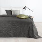  Luiz6 bársony ágytakaró fényes márvány hatású mintával Grafit 170x210 cm