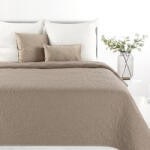  Len4 vászon szerkezetű préselt mintás ágytakaró Bézs 220x240 cm