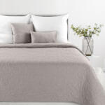  Len4 vászon szerkezetű préselt mintás ágytakaró Szürke 220x240 cm