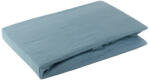  Jersey pamut gumis lepedő Kék 240x220 cm + 30 cm