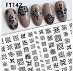  Körömmatrica - F1142 csipke black