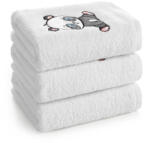  Baby73 pandás gyerek törölköző Fehér 70x140 cm 3db