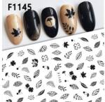  Körömmatrica - F1145 falevél black