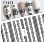  Körömmatrica - F1137 csipke black