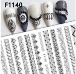  Körömmatrica - F1140 csipke black