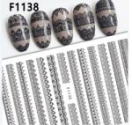  Körömmatrica - F1138 csipke black
