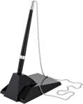 Alco Pix cu suport autoadeziv, cu lantisor metalic, ALCO - negru (AL-1511-11) - officeclass